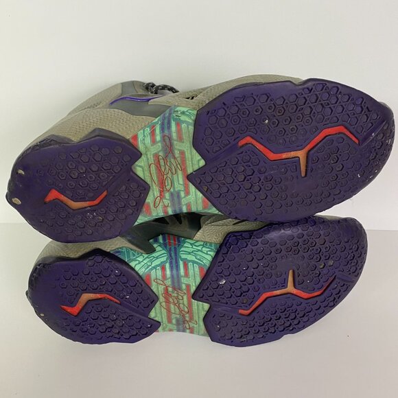 Nike Lebron 11 Terracotta Warrior Basketball Shoes Men's 12 Gray Electric Purple - Picture 9 of 16
